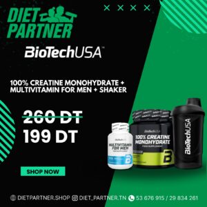 CREATINE MONOHYDRATE + MULTIVITAMIN FOR MEN BIOTECH + SHAKER