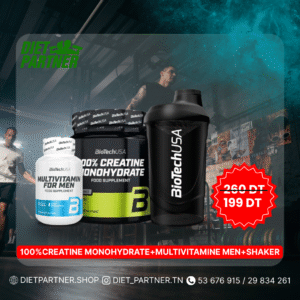 CREATINE MONOHYDRATE + MULTIVITAMIN FOR MEN BIOTECH + SHAKER
